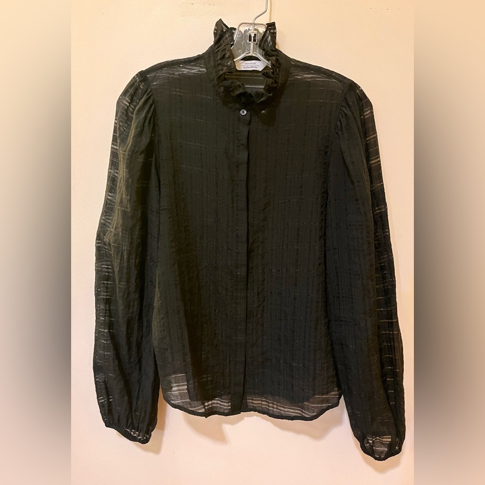 & Other Stories Black Blouse sz 8 - Picture 5 of 9